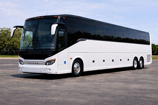 56-passenger charter bus available for charter in Manhattan Beach, CA